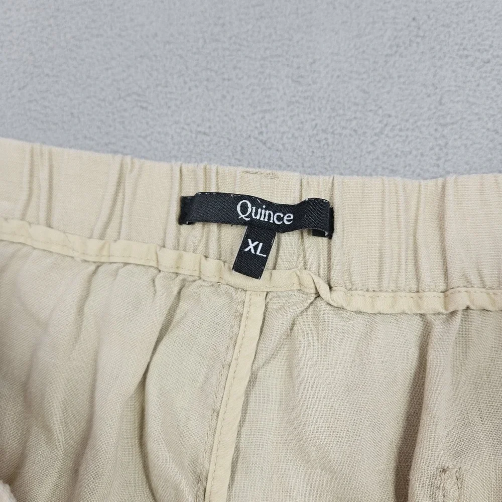 Quince 100% Linen Crop Pants Womens XL Capri European Sustainably Grown Beachy